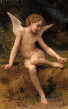 William Adolphe Bouguereau Painting - Adolphe L Amour A L Epine angel William Adolphe Bouguereau